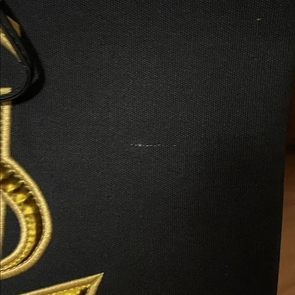 Yves Saint Laurent Dark Blue Tote with Gold Logo - Picture 3 of 17